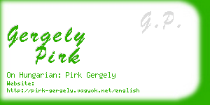 gergely pirk business card